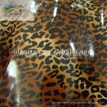 100% хлопок печатных ткани с покрытием ПВХ для леопарда зерна ткань